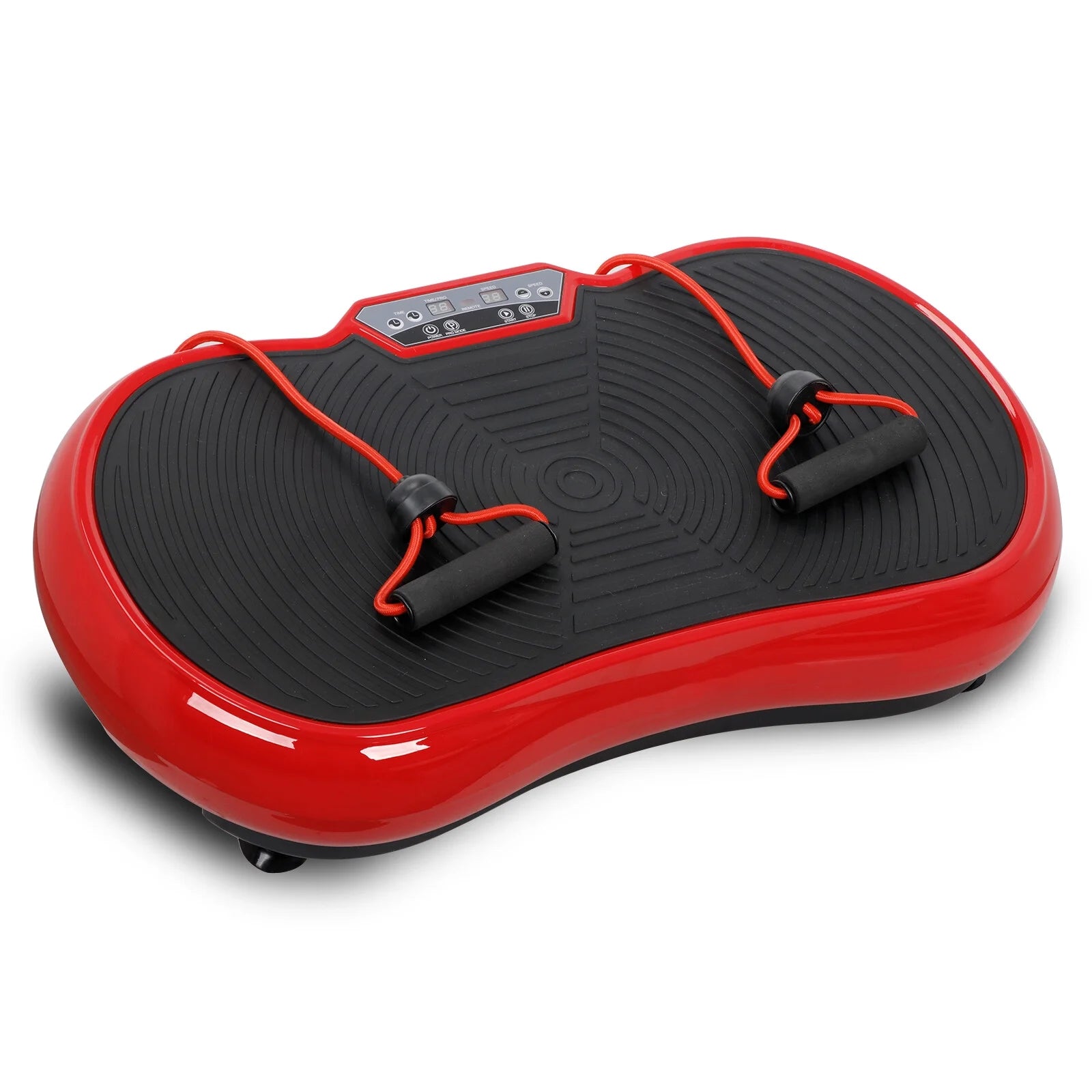 Máquina De Ejercicio Con Placa De Vibración, Plataforma Para Entrenamiento De Cuerpo Completo En Casa Con Bluetooth Rojo