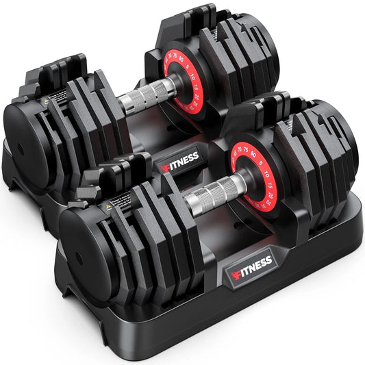 Juego De Mancuernas Ajustables De 160LB (80Lbs*2), 16 En 1 De Selección Rápida, Pesas Ajustables De 5-80Lbs Para Entrenamiento En Casa De Cuerpo Completo